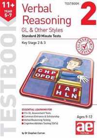 11+ Verbal Reasoning Year 5-7 GL & Other Styles Testbook 2