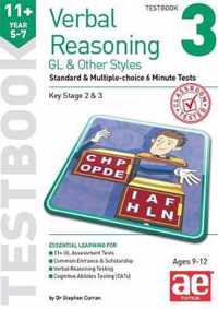 11+ Verbal Reasoning Year 5-7 GL & Other Styles Testbook 3