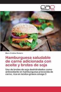 Hamburguesa saludable de carne adicionada con aceite y brotes de soja