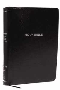 NKJV Holy Bible, Super Giant Print Reference Bible, Black Leather-look, 43,000 Cross references, Red Letter, Comfort Print