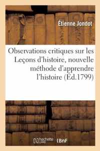 Observations Critiques Sur