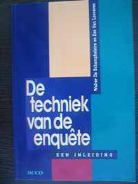 De techniek van de enquete. Een inleiding.