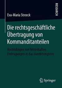 Die Rechtsgeschaftliche UEbertragung Von Kommanditanteilen