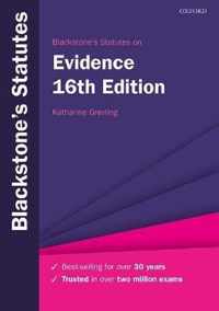 Blackstone's Statutes on Evidence