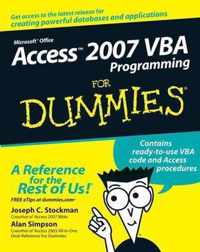 Access 2007 VBA Programming For Dummies