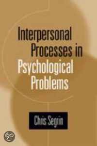 Interpersonal Process in Psychological Problems