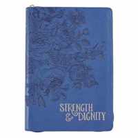 Journal Classic Zippered Luxleather Strength & Dignity