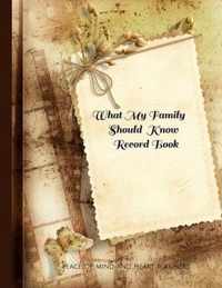 What My Family Should Know Record Book