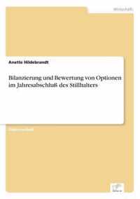 Bilanzierung und Bewertung von Optionen im Jahresabschluss des Stillhalters