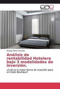 Analisis de rentabilidad Hotelera bajo 3 modalidades de inversion.