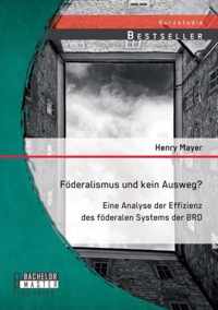 Foederalismus und kein Ausweg? Eine Analyse der Effizienz des foederalen Systems der BRD