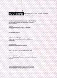 Footprint Journal 30 -   Footprint 30. Epiphylogenetic Turn and Architecture