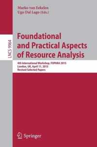 Foundational and Practical Aspects of Resource Analysis