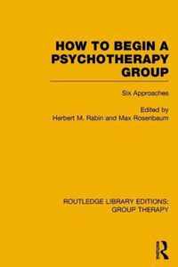 How to Begin a Psychotherapy Group