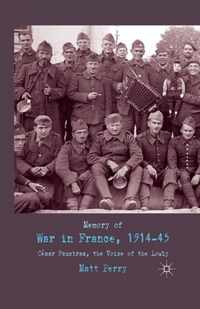 Memory of War in France, 1914-45