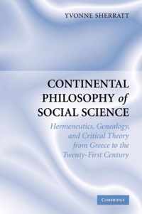 Continental Philosophy of Social Science