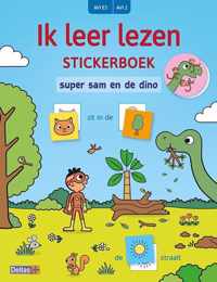 Ik leer lezen stickerboek  -   Super Sam en de dino