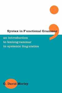 Syntax In Functional Grammar