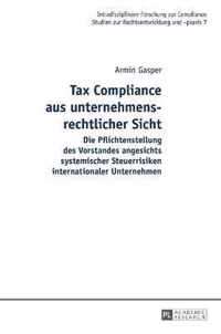 Tax Compliance aus unternehmensrechtlicher Sicht