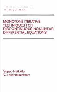 Monotone Iterative Techniques for Discontinuous Nonlinear Differential Equations