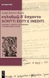    Scritti editi e inediti