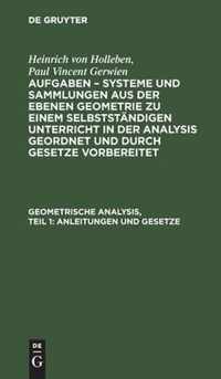 Geometrische Analysis, Teil 1