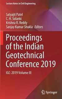 Proceedings of the Indian Geotechnical Conference 2019