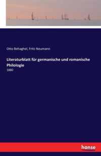 Literaturblatt fur germanische und romanische Philologie