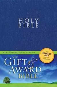 NIV, Gift and Award Bible, Leather-Look, Blue, Red Letter Edition