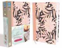 NIV, Journal the Word Bible for Teen Girls, Hardcover, Pink Floral, Red Letter