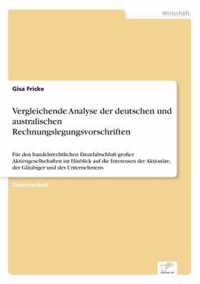 Vergleichende Analyse der deutschen und australischen Rechnungslegungsvorschriften