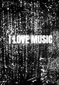 Notenschrift- Notenbalken- I love music (A5) Allets comfort