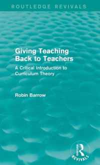 Giving Teaching Back to Teachers