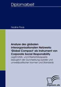 Analyse des globalen interorganisationalen Netzwerks 'Global Compact' als Instrument von Corporate Social Responsibility