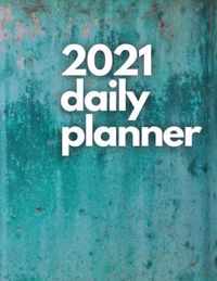 Large 2021 Daily Planner, Turquoise Edition