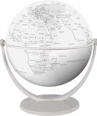 Globe 15 cm pol. wit gestileerd draai & kantel