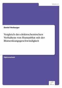 Vergleich des elektrochemischen Verhaltens von Humanblut mit der Blutsenkungsgeschwindigkeit