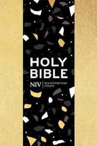 NIV Pocket Gold Terrazzo Soft-tone Bible with Zip