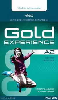 Gold Xp A2 Etext Std Access Card