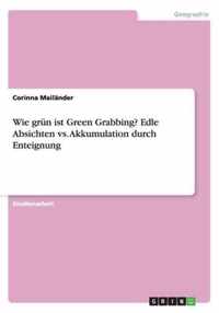 Wie grun ist Green Grabbing? Edle Absichten vs. Akkumulation durch Enteignung