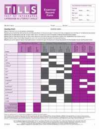 Test of Integrated Language and Literacy Skills Tills Examiner Record Form