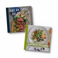 Set van kookboek Salades en Dressings - Van de Grill op de plank