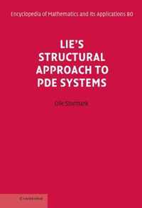 Lie's Structural Approach to Pde Systems