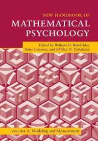 New Handbook of Mathematical Psychology: Volume 2, Modeling and Measurement