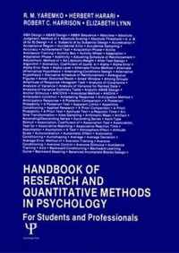 Handbook of Research and Quantitative Methods in Psychology