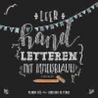 Leer handletteren met hemelsblauw