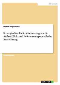 Strategisches Lieferantenmanagement. Aufbau, Ziele und lieferantentypspezifische Ausrichtung