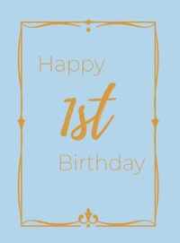 Happy 1st Birthday Guest Book (Hardcover)