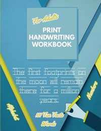 Print Handwriting Workbook for Adults