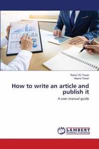 How to write an article and publish it
